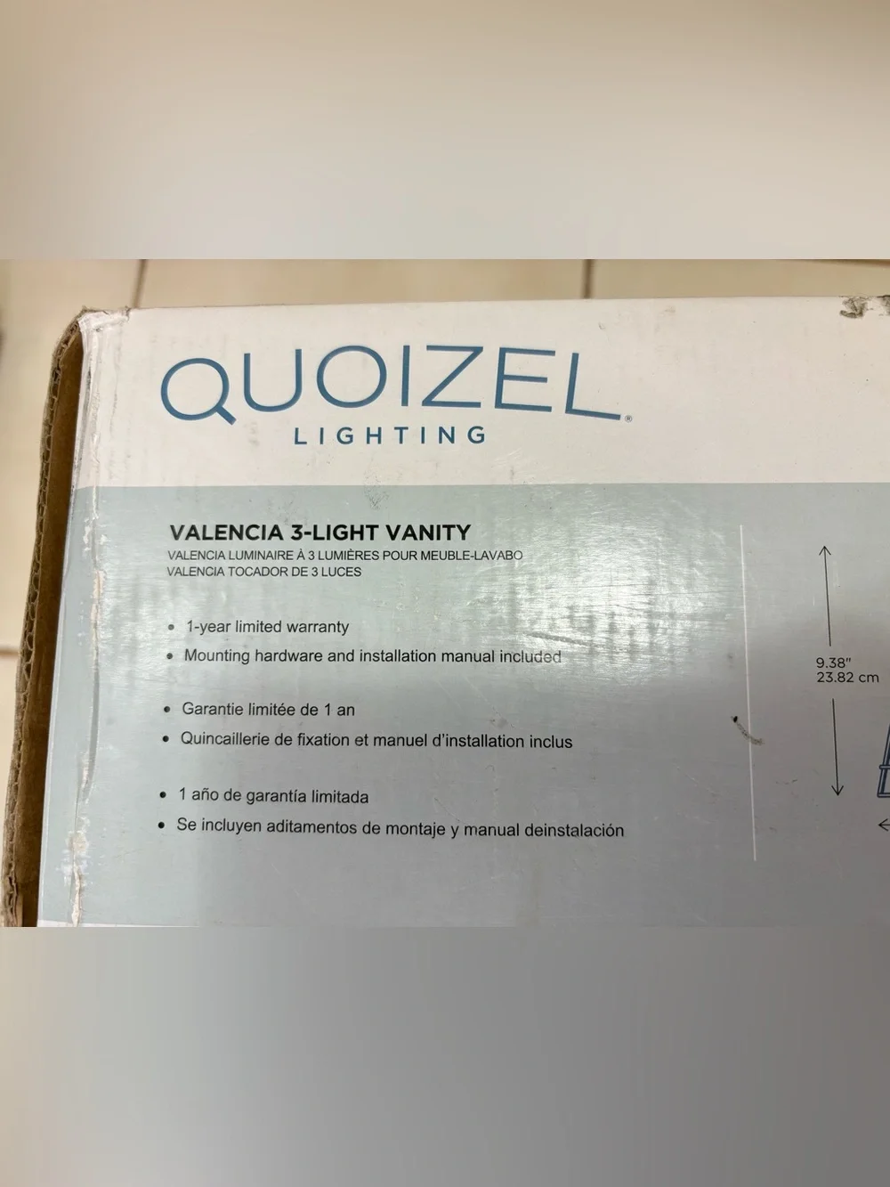 Matte Black 3-Light Vanity Light with White Glass Shades